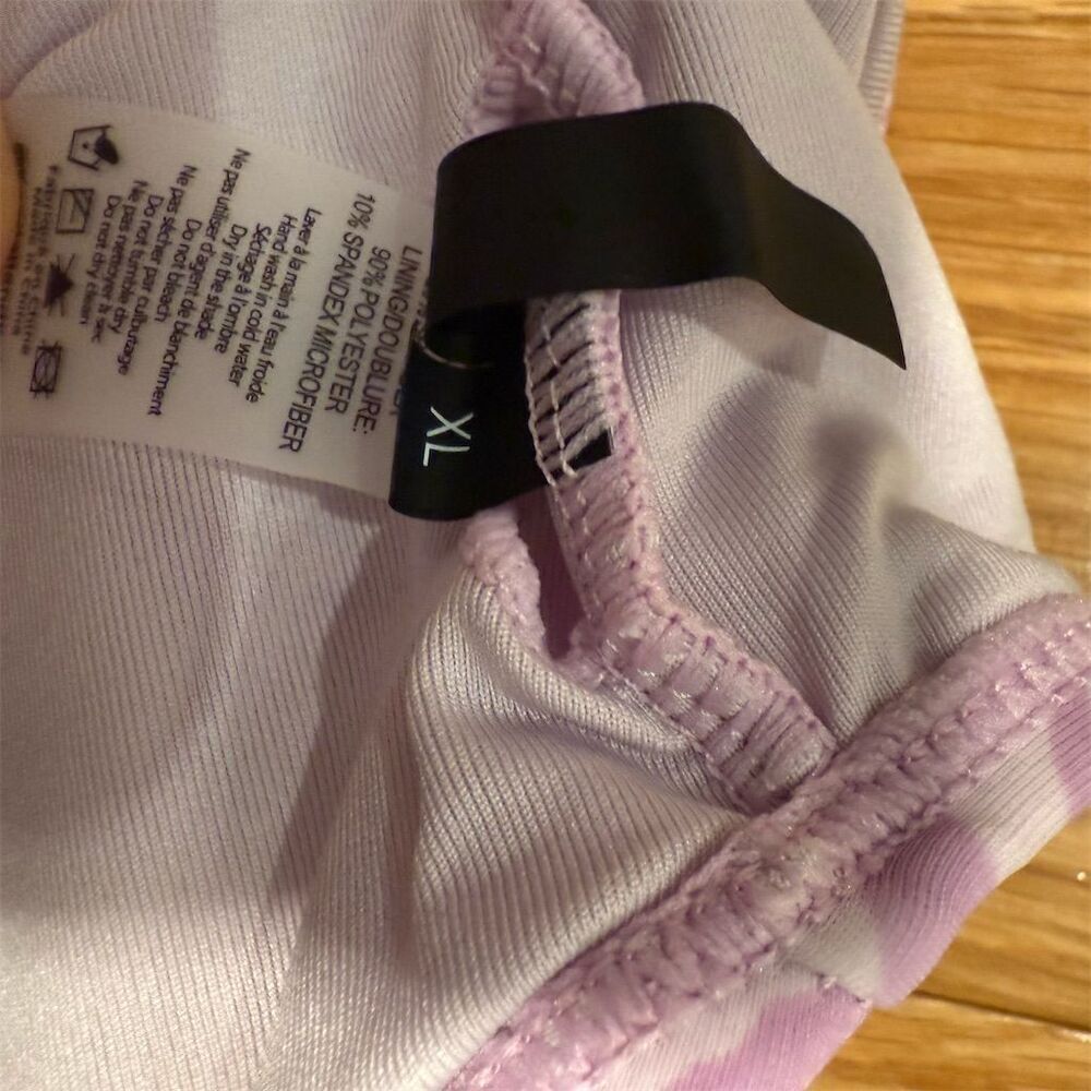 Kendall & Kylie Women's L / XL Lilac Zebra Print Bandeau Bikini Set - Picture 3 of 6